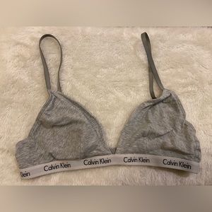 Gray Calvin Klein Bra